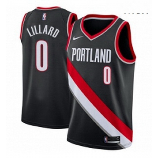 Mens Nike Portland Trail Blazers 0 Damian Lillard Swingman Black Road NBA Jersey Icon Edition Mens Nike Portland Trail Blazers 0 Damian Lillard Swingman Black Road NBA Jersey Icon Edition