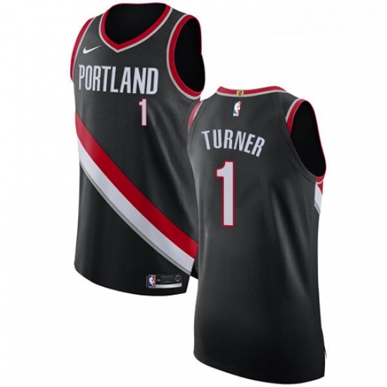 Mens Nike Portland Trail Blazers 1 Evan Turner Authentic Black Road NBA Jersey Icon Edition Mens Nike Portland Trail Blazers 1 Evan Turner Authentic Black Road NBA Jersey Icon Edition