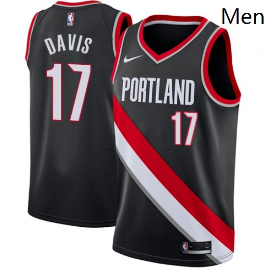 Mens Nike Portland Trail Blazers 17 Ed Davis Swingman Black Road NBA Jersey Icon Edition Mens Nike Portland Trail Blazers 17 Ed Davis Swingman Black Road NBA Jersey Icon Edition