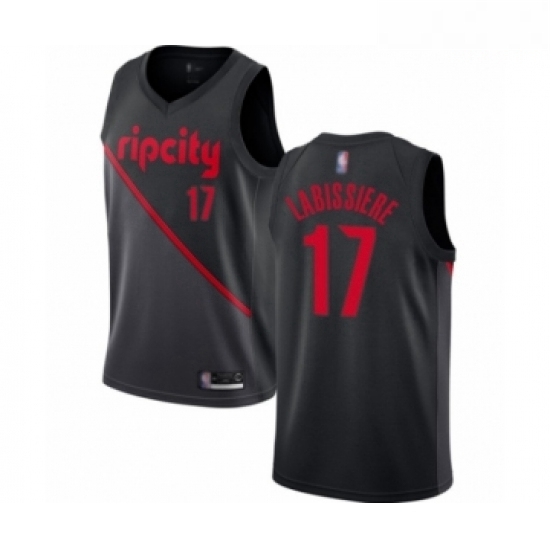 Mens Portland Trail Blazers 17 Skal Labissiere Authentic Black Basketball Jersey 2018 19 City Edition Mens Portland Trail Blazers 17 Skal Labissiere Authentic Black Basketball Jersey 2018 19 City Edition