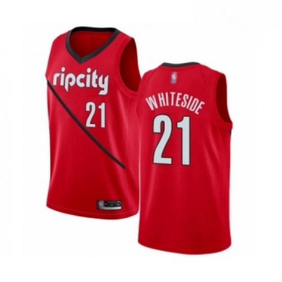 Mens Portland Trail Blazers 21 Hassan Whiteside Red Swingman Jersey Earned Edition Mens Portland Trail Blazers 21 Hassan Whiteside Red Swingman Jersey Earned Edition