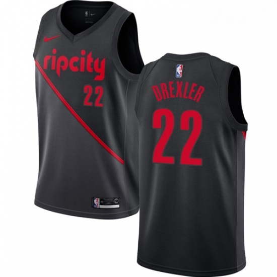 Womens Nike Portland Trail Blazers 22 Clyde Drexler Swingman Black NBA Jersey 2018 19 City Edition Womens Nike Portland Trail Blazers 22 Clyde Drexler Swingman Black NBA Jersey 2018 19 City Edition