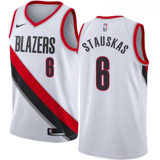 Womens Nike Portland Trail Blazers 6 Nik Stauskas Swingman White NBA Jersey Association Edition Womens Nike Portland Trail Blazers 6 Nik Stauskas Swingman White NBA Jersey Association Edition