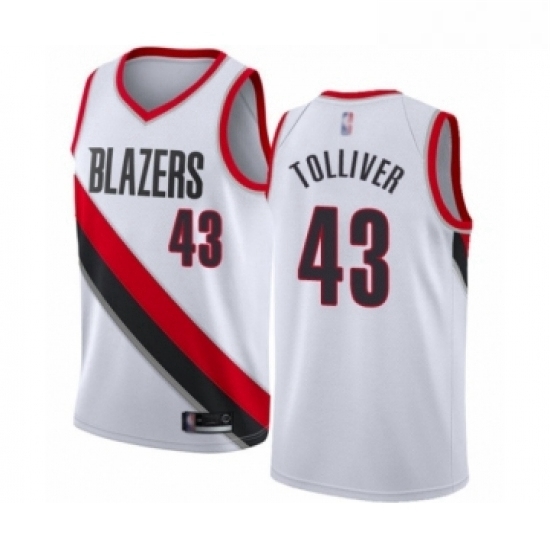 Womens Portland Trail Blazers 43 Anthony Tolliver Swingman White Basketball Jersey Association Edition Womens Portland Trail Blazers 43 Anthony Tolliver Swingman White Basketball Jersey Association Edition