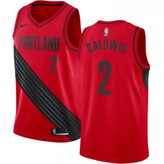 Youth Nike Portland Trail Blazers 2 Wade Baldwin Swingman Red NBA Jersey Statement Edition Youth Nike Portland Trail Blazers 2 Wade Baldwin Swingman Red NBA Jersey Statement Edition