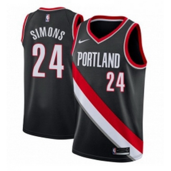 Youth Nike Portland Trail Blazers 24 Anfernee Simons Swingman Black NBA Jersey Icon Edition Youth Nike Portland Trail Blazers 24 Anfernee Simons Swingman Black NBA Jersey Icon Edition