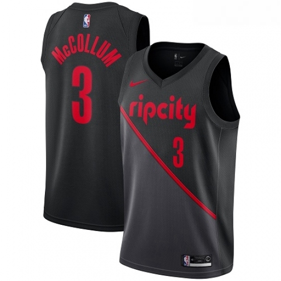 Youth Nike Portland Trail Blazers 3 CJ McCollum Swingman Black NBA Jersey 2018 19 City Edition Youth Nike Portland Trail Blazers 3 CJ McCollum Swingman Black NBA Jersey 2018 19 City Edition