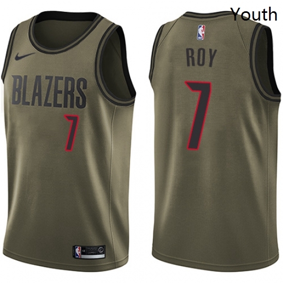 Youth Nike Portland Trail Blazers 7 Brandon Roy Swingman Green Salute to Service NBA Jersey Youth Nike Portland Trail Blazers 7 Brandon Roy Swingman Green Salute to Service NBA Jersey