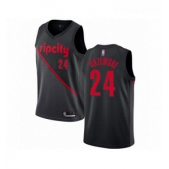 Youth Portland Trail Blazers 24 Kent Bazemore Swingman Black Basketball Jersey 2018 19 City Edition Youth Portland Trail Blazers 24 Kent Bazemore Swingman Black Basketball Jersey 2018 19 City Edition