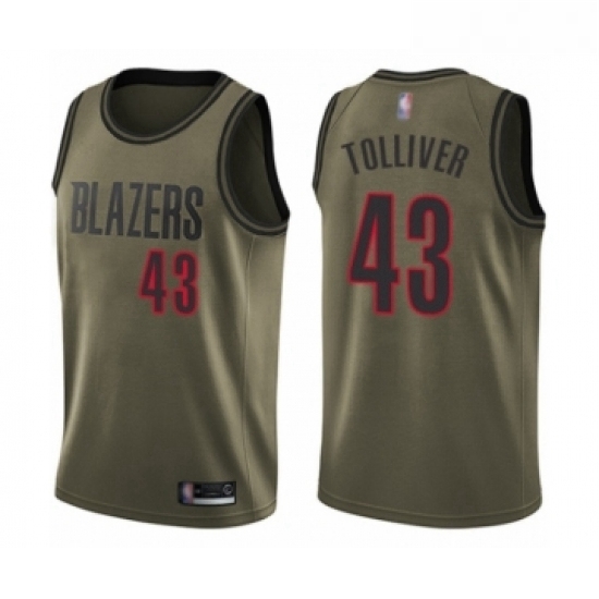 Youth Portland Trail Blazers 43 Anthony Tolliver Swingman Green Salute to Service Basketball Jersey Youth Portland Trail Blazers 43 Anthony Tolliver Swingman Green Salute to Service Basketball Jersey