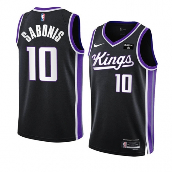 Men Sacramento Kings 10 Domantas Sabonis Black 2023 24 Icon Edition Swingman Stitched Basketball Jersey Men Sacramento Kings 10 Domantas Sabonis Black 2023 24 Icon Edition Swingman Stitched Basketball Jersey