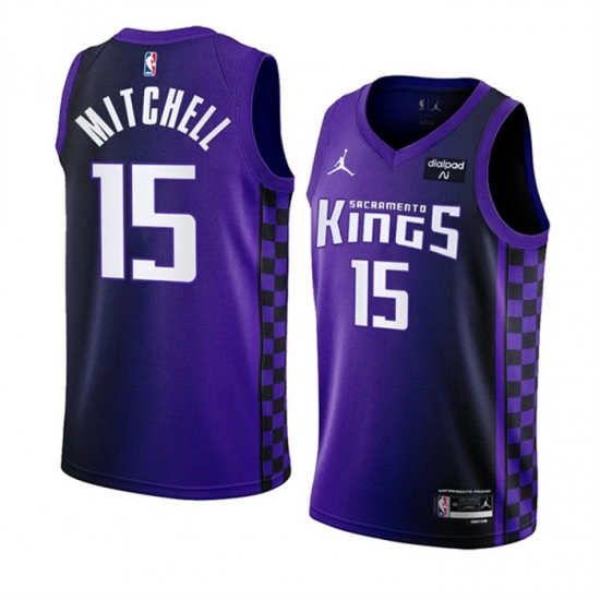 Men Sacramento Kings 15 Davion Mitchell Purple 2023 24 Statement Edition Swingman Stitched Basketball Jersey Men Sacramento Kings 15 Davion Mitchell Purple 2023 24 Statement Edition Swingman Stitched Basketball Jersey