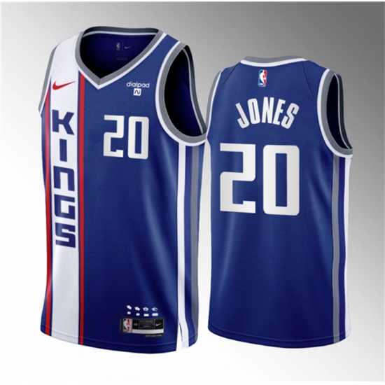 Men Sacramento Kings 20 Colby Jones Blue 2023 24 City Edition Stitched Basketball Jersey Men Sacramento Kings 20 Colby Jones Blue 2023 24 City Edition Stitched Basketball Jersey