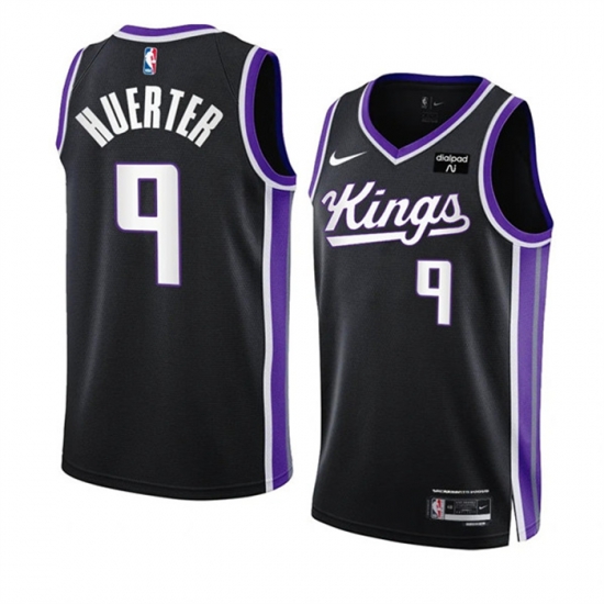 Men Sacramento Kings 9 Kevin Huerter Black 2023 24 Icon Edition Swingman Stitched Basketball Jersey Men Sacramento Kings 9 Kevin Huerter Black 2023 24 Icon Edition Swingman Stitched Basketball Jersey