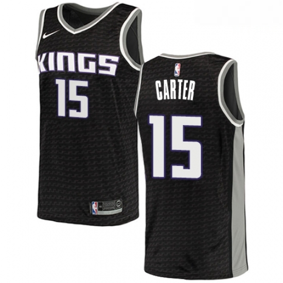 Mens Nike Sacramento Kings 15 Vince Carter Authentic Black NBA Jersey Statement Edition Mens Nike Sacramento Kings 15 Vince Carter Authentic Black NBA Jersey Statement Edition