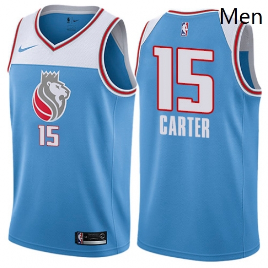 Mens Nike Sacramento Kings 15 Vince Carter Swingman Blue NBA Jersey City Edition Mens Nike Sacramento Kings 15 Vince Carter Swingman Blue NBA Jersey City Edition