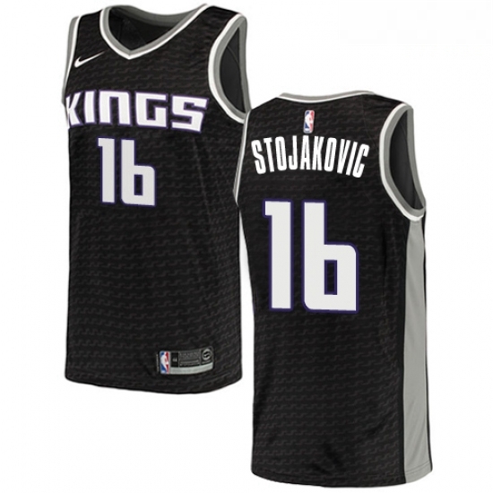 Mens Nike Sacramento Kings 16 Peja Stojakovic Swingman Black NBA Jersey Statement Edition Mens Nike Sacramento Kings 16 Peja Stojakovic Swingman Black NBA Jersey Statement Edition