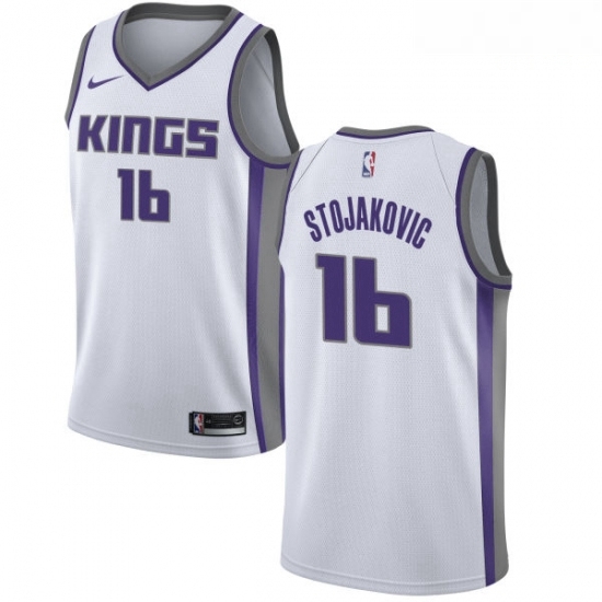 Mens Nike Sacramento Kings 16 Peja Stojakovic Swingman White NBA Jersey Association Edition Mens Nike Sacramento Kings 16 Peja Stojakovic Swingman White NBA Jersey Association Edition