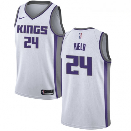 Mens Nike Sacramento Kings 24 Buddy Hield Swingman White NBA Jersey Association Edition Mens Nike Sacramento Kings 24 Buddy Hield Swingman White NBA Jersey Association Edition