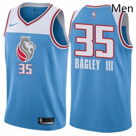 Mens Nike Sacramento Kings 35 Marvin Bagley III Swingman Blue NBA Jersey City Edition Mens Nike Sacramento Kings 35 Marvin Bagley III Swingman Blue NBA Jersey City Edition