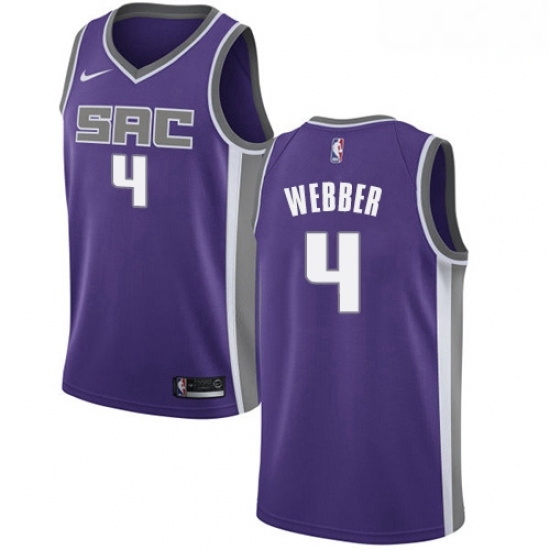 Mens Nike Sacramento Kings 4 Chris Webber Swingman Purple Road NBA Jersey Icon Edition Mens Nike Sacramento Kings 4 Chris Webber Swingman Purple Road NBA Jersey Icon Edition
