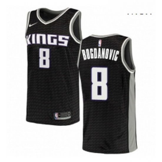 Mens Nike Sacramento Kings 8 Bogdan Bogdanovic Swingman Black NBA Jersey Statement Edition Mens Nike Sacramento Kings 8 Bogdan Bogdanovic Swingman Black NBA Jersey Statement Edition