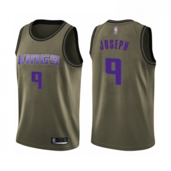 Mens Sacramento Kings 9 Cory Joseph Swingman Green Salute to Service Basketball Jersey Mens Sacramento Kings 9 Cory Joseph Swingman Green Salute to Service Basketball Jersey