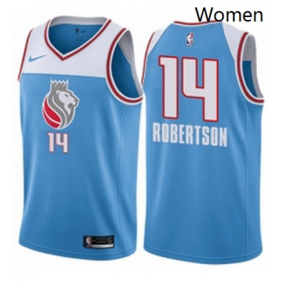 Womens Nike Sacramento Kings 14 Oscar Robertson Swingman Blue NBA Jersey City Edition Womens Nike Sacramento Kings 14 Oscar Robertson Swingman Blue NBA Jersey City Edition