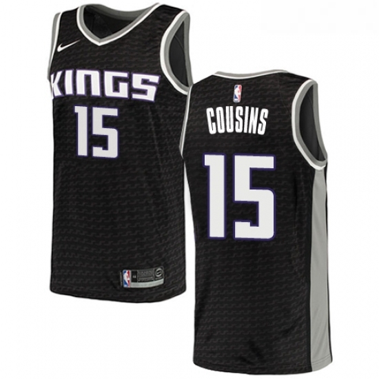 Womens Nike Sacramento Kings 15 DeMarcus Cousins Swingman Black NBA Jersey Statement Edition Womens Nike Sacramento Kings 15 DeMarcus Cousins Swingman Black NBA Jersey Statement Edition