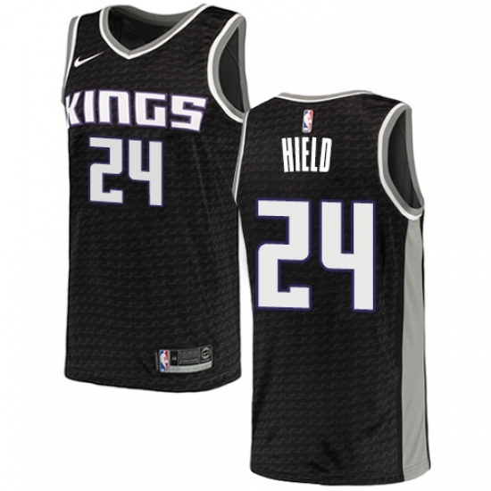 Womens Nike Sacramento Kings 24 Buddy Hield Swingman Black NBA Jersey Statement Edition Womens Nike Sacramento Kings 24 Buddy Hield Swingman Black NBA Jersey Statement Edition