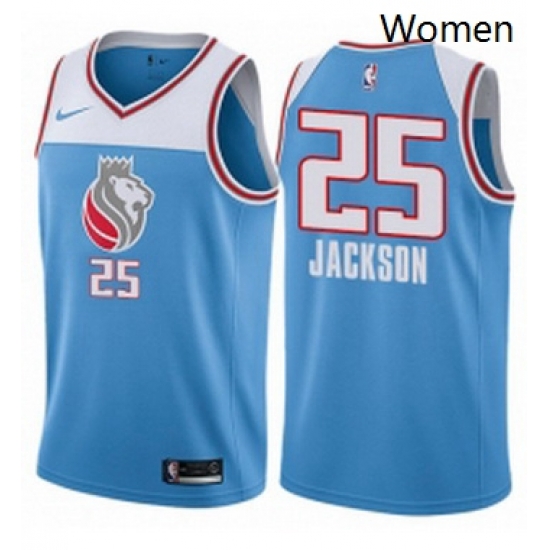 Womens Nike Sacramento Kings 25 Justin Jackson Swingman Blue NBA Jersey City Edition Womens Nike Sacramento Kings 25 Justin Jackson Swingman Blue NBA Jersey City Edition