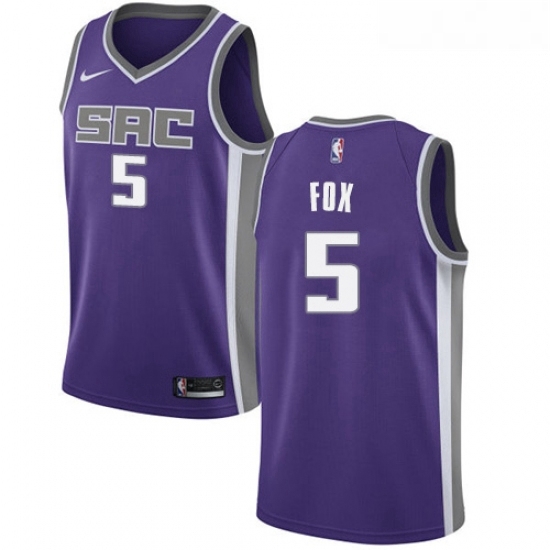 Womens Nike Sacramento Kings 5 DeAaron Fox Authentic Purple Road NBA Jersey Icon Edition Womens Nike Sacramento Kings 5 DeAaron Fox Authentic Purple Road NBA Jersey Icon Edition