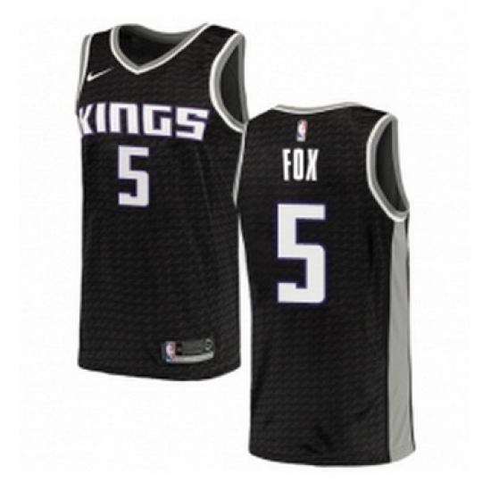 Womens Nike Sacramento Kings 5 DeAaron Fox Swingman Black NBA Jersey Statement Edition Womens Nike Sacramento Kings 5 DeAaron Fox Swingman Black NBA Jersey Statement Edition