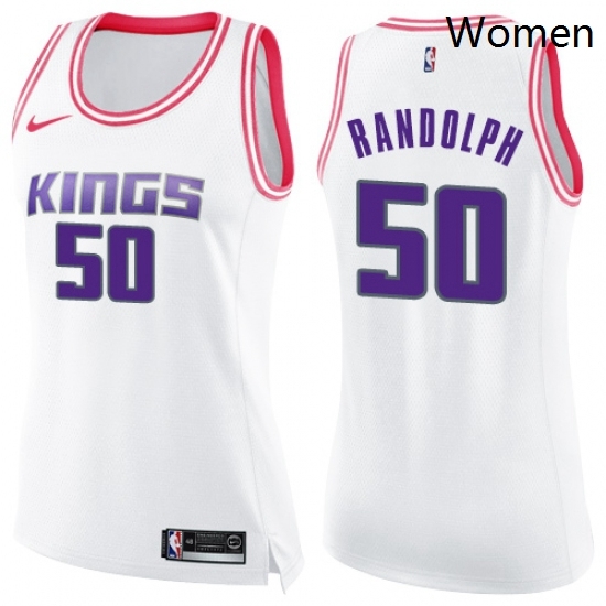 Womens Nike Sacramento Kings 50 Zach Randolph Swingman WhitePink Fashion NBA Jersey Womens Nike Sacramento Kings 50 Zach Randolph Swingman WhitePink Fashion NBA Jersey