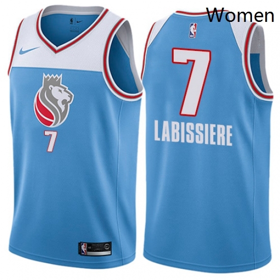 Womens Nike Sacramento Kings 7 Skal Labissiere Swingman Blue NBA Jersey City Edition Womens Nike Sacramento Kings 7 Skal Labissiere Swingman Blue NBA Jersey City Edition