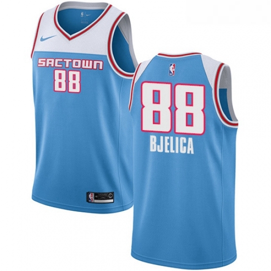 Womens Nike Sacramento Kings 88 Nemanja Bjelica Swingman Blue NBA Jersey 2018 19 City Edition Womens Nike Sacramento Kings 88 Nemanja Bjelica Swingman Blue NBA Jersey 2018 19 City Edition