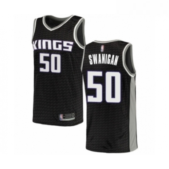 Womens Sacramento Kings 50 Caleb Swanigan Swingman Black Basketball Jersey Statement Edition Womens Sacramento Kings 50 Caleb Swanigan Swingman Black Basketball Jersey Statement Edition
