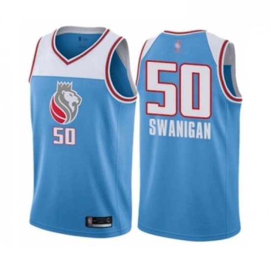 Womens Sacramento Kings 50 Caleb Swanigan Swingman Blue Basketball Jersey City Edition Womens Sacramento Kings 50 Caleb Swanigan Swingman Blue Basketball Jersey City Edition