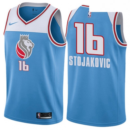 Youth Nike Sacramento Kings 16 Peja Stojakovic Swingman Blue NBA Jersey City Edition Youth Nike Sacramento Kings 16 Peja Stojakovic Swingman Blue NBA Jersey City Edition