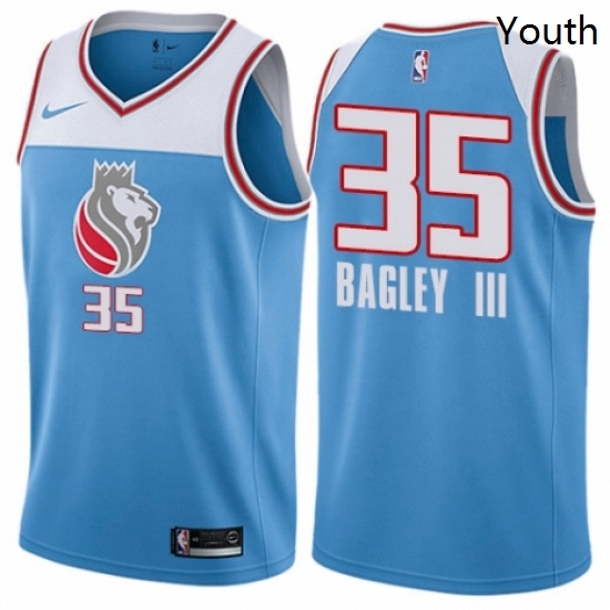 Youth Nike Sacramento Kings 35 Marvin Bagley III Swingman Blue NBA Jersey City Edition Youth Nike Sacramento Kings 35 Marvin Bagley III Swingman Blue NBA Jersey City Edition