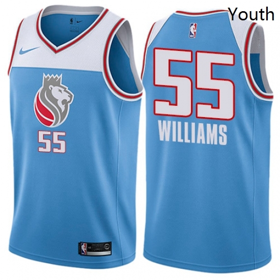 Youth Nike Sacramento Kings 55 Jason Williams Swingman Blue NBA Jersey City Edition Youth Nike Sacramento Kings 55 Jason Williams Swingman Blue NBA Jersey City Edition