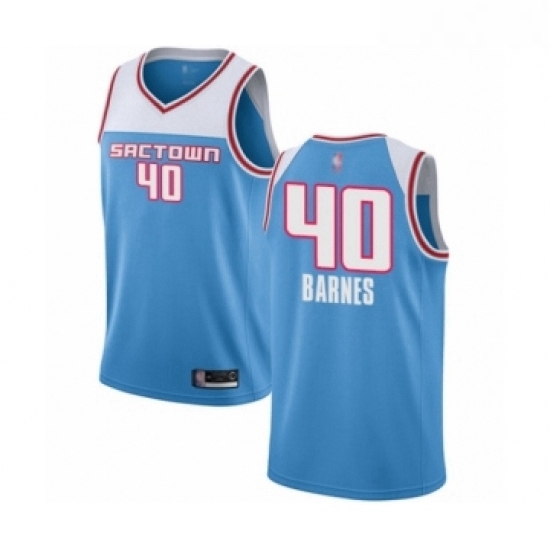 Youth Sacramento Kings 40 Harrison Barnes Swingman Blue Basketball Jersey 2018 19 City Edition Youth Sacramento Kings 40 Harrison Barnes Swingman Blue Basketball Jersey 2018 19 City Edition