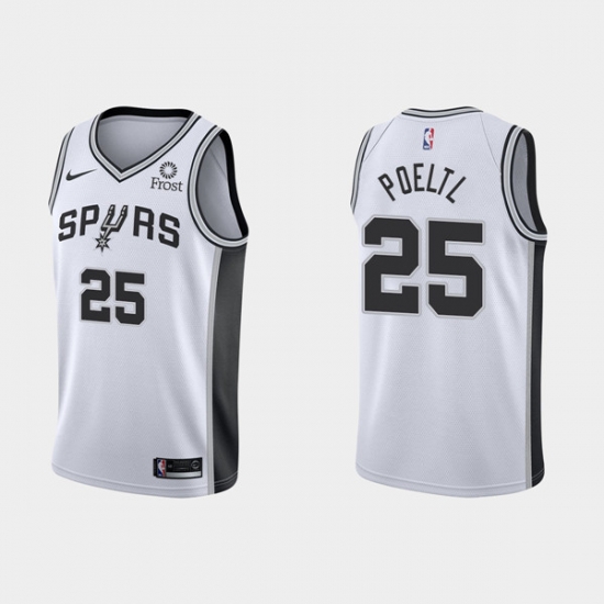 Men San Antonio Spurs 25 Jakob Poeltl Association Edition White Stitched Jersey Men San Antonio Spurs 25 Jakob Poeltl Association Edition White Stitched Jersey