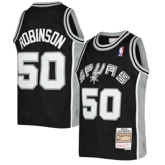 Men San Antonio Spurs 50 David Robinson Mitchell 26 Ness Black 1998 99 Hardwood Classics Swingman Throwback Jersey Men San Antonio Spurs 50 David Robinson Mitchell 26 Ness Black 1998 99 Hardwood Classics Swingman Throwback Jersey