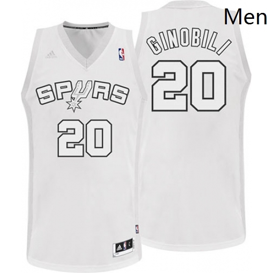 Mens Adidas San Antonio Spurs 20 Manu Ginobili Swingman White Winter On Court NBA Jersey Mens Adidas San Antonio Spurs 20 Manu Ginobili Swingman White Winter On Court NBA Jersey