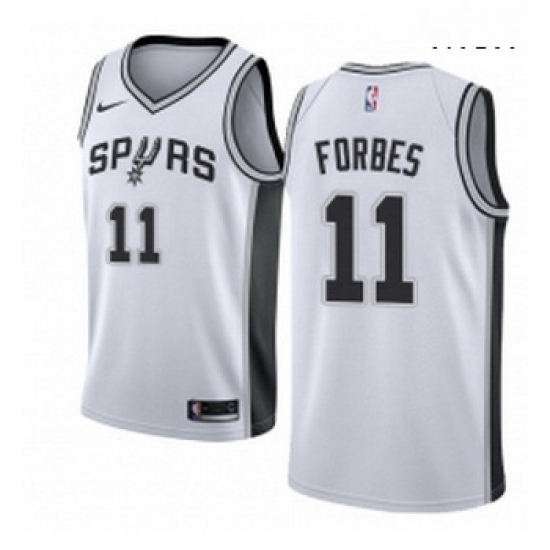 Mens Nike San Antonio Spurs 11 Bryn Forbes Swingman White NBA Jersey Association Edition Mens Nike San Antonio Spurs 11 Bryn Forbes Swingman White NBA Jersey Association Edition