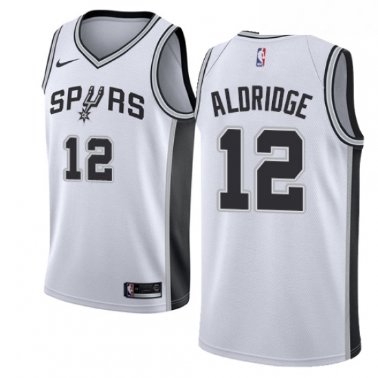 Mens Nike San Antonio Spurs 12 LaMarcus Aldridge Swingman White Home NBA Jersey Association Edition Mens Nike San Antonio Spurs 12 LaMarcus Aldridge Swingman White Home NBA Jersey Association Edition