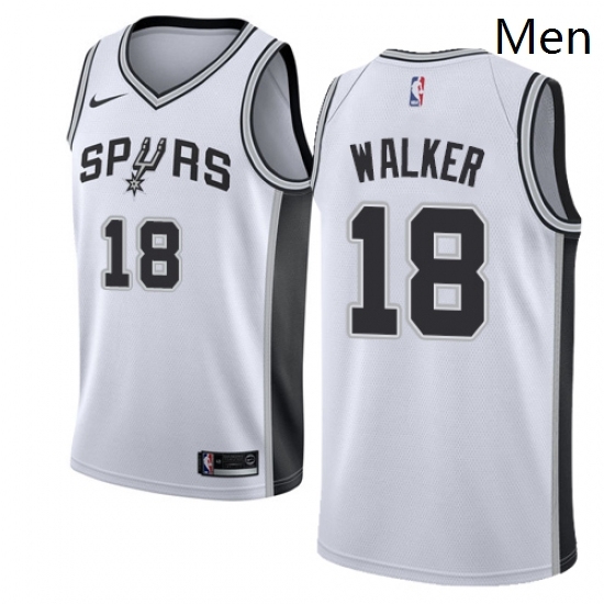 Mens Nike San Antonio Spurs 18 Lonnie Walker Swingman White NBA Jersey Association Edition Mens Nike San Antonio Spurs 18 Lonnie Walker Swingman White NBA Jersey Association Edition