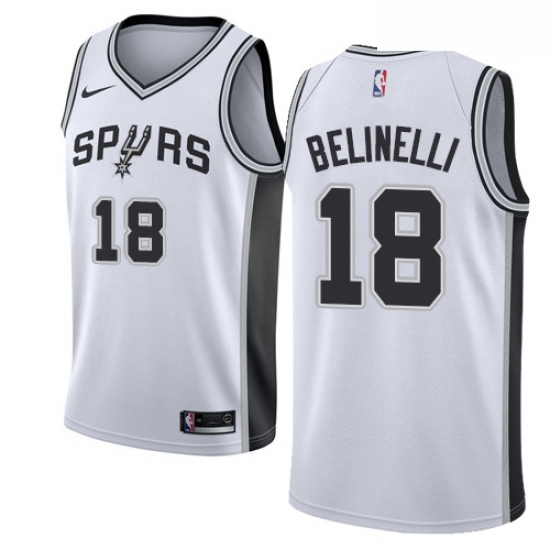 Mens Nike San Antonio Spurs 18 Marco Belinelli Swingman White NBA Jersey Association Edition Mens Nike San Antonio Spurs 18 Marco Belinelli Swingman White NBA Jersey Association Edition