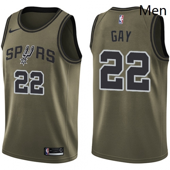 Mens Nike San Antonio Spurs 22 Rudy Gay Swingman Green Salute to Service NBA Jersey Mens Nike San Antonio Spurs 22 Rudy Gay Swingman Green Salute to Service NBA Jersey